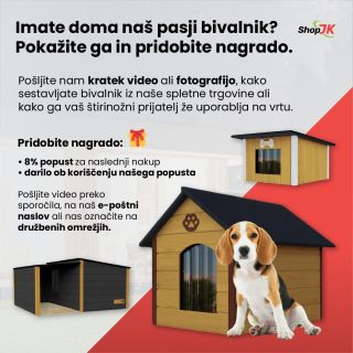 Postavite svojem štirinožnemu prijatelju popoln dom 🏡 in pokažite nam, kako uživa v udobju in varnosti. Posnemite kratek...