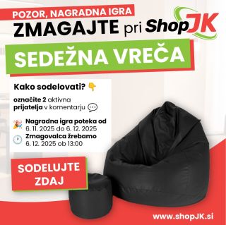 POZOR, NAGRADNA IGRA! Želiš osvojiti črn sedežni vreč? Polepšaj svoj dom in dodaj mu praktičen okras! Označi prijatelje!...
